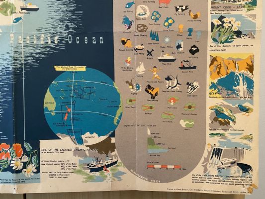 VINTAGE POSTER: New Zealand - Department of Tourism and Publicity 1951