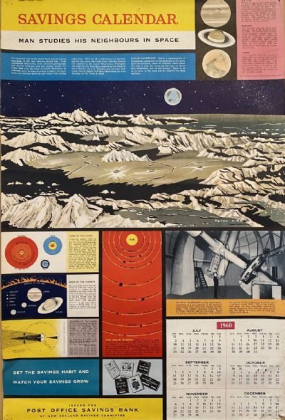 VINTAGE CALENDAR: Post Office Savings Bank 1960 