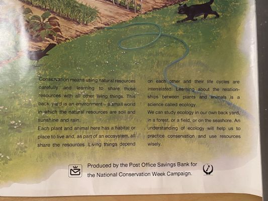 VINTAGE CALENDAR: Post Office Savings Bank / National Conservation Week