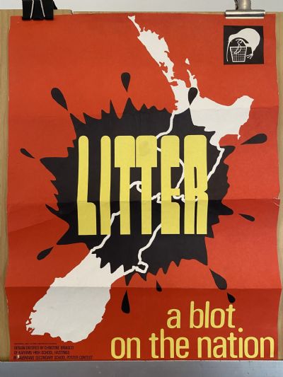VINTAGE POSTER: Be A tidy Kiwi Campaign 1970