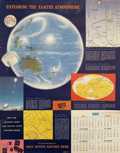 VINTAGE CALENDAR: Post Office School Savings Bank 1961 