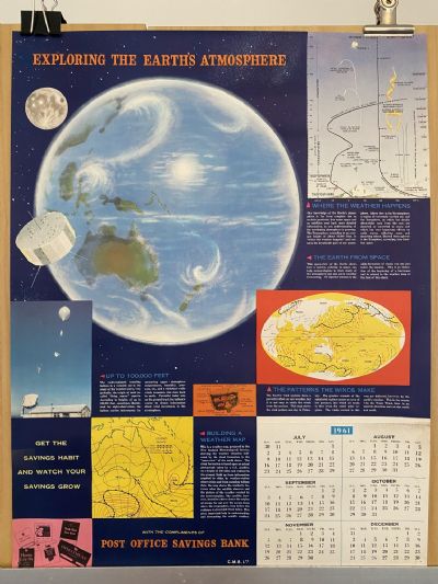 VINTAGE CALENDAR: Post Office School Savings Bank 1961