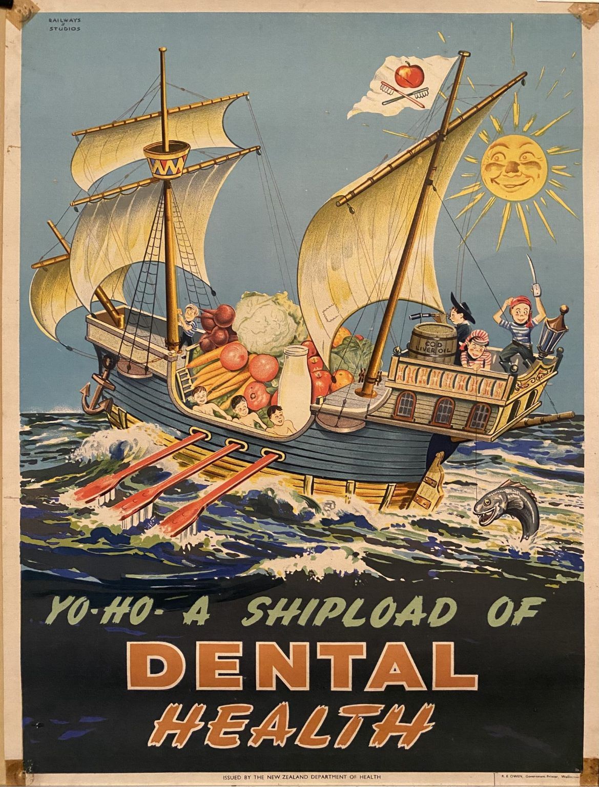 VINTAGE POSTER: New Zealand Department of Health / Dental Health 1960s