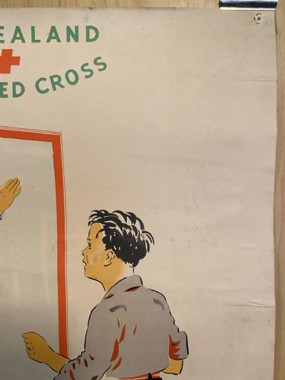 VINTAGE POSTER: New Zealand Junior Red Cross / Cleanliness for Children 1950s