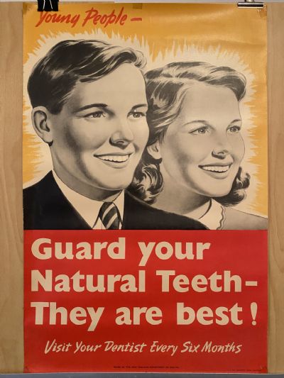 VINTAGE POSTER: New Zealand Department of Health / Visit the Dentist