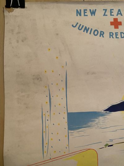 VINTAGE POSTER: New Zealand Junior Red Cross / Fresh Air & Rest 1950s