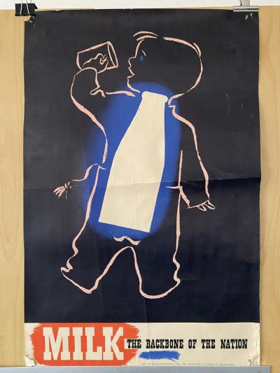 VINTAGE POSTER: NZ Department of Health / Milk - Backbone of the Nation 1960s