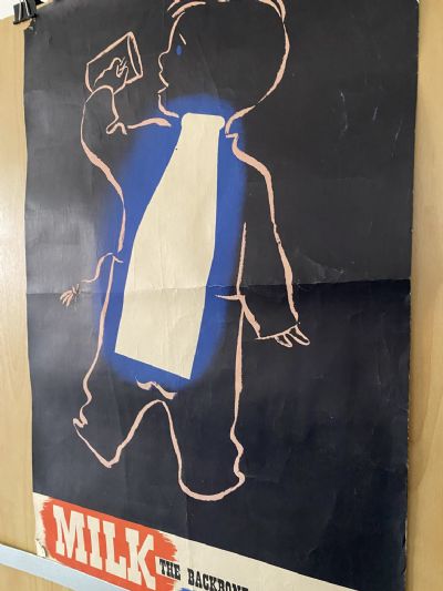 VINTAGE POSTER: NZ Department of Health / Milk - Backbone of the Nation 1960s