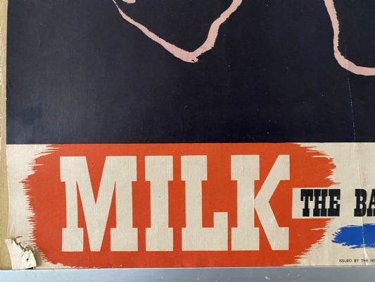 VINTAGE POSTER: NZ Department of Health / Milk - Backbone of the Nation 1960s