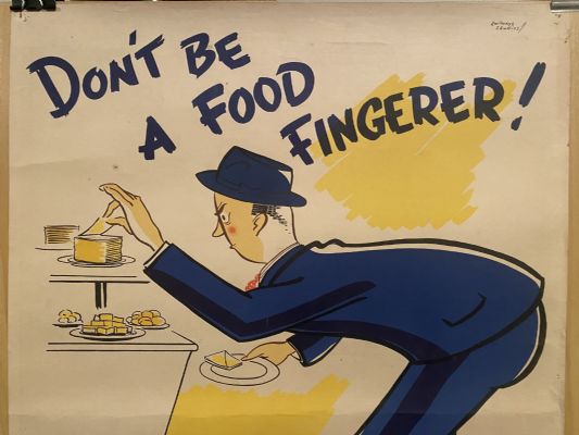 VINTAGE POSTER: New Zealand Department of Health / Keep Food Safety 1950s