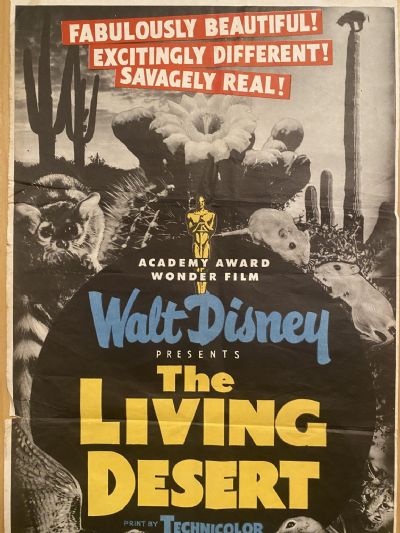 VINTAGE POSTER: Walt Disney Presents - The Living Desert in Technicolour 1953