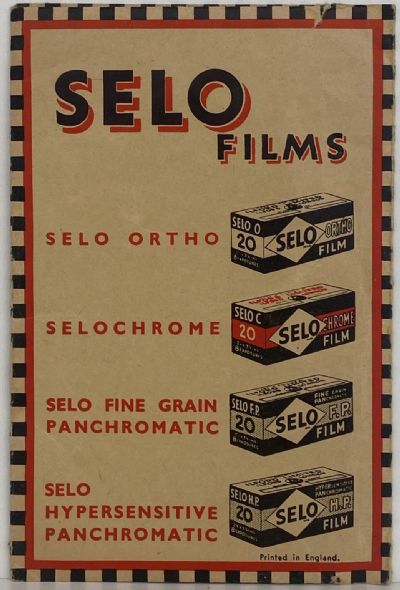 OLD PHOTO / NEGATIVE WALLET: Selo Film. R.W. Martin Chemist, Nelson 1940 