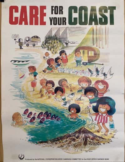 VINTAGE POSTER: National Conservation Week / Post Office Savings Bank 