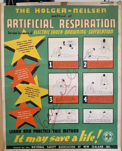 VINTAGE POSTER: National Safety Association of NZ / Workplace Safety 