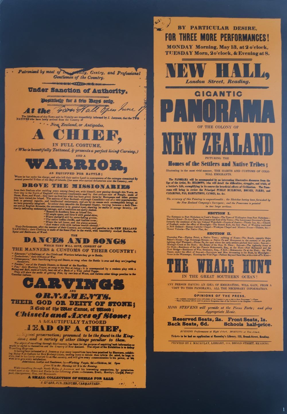 VINTAGE POSTER: New Zealand Advertising 1829 + 1850