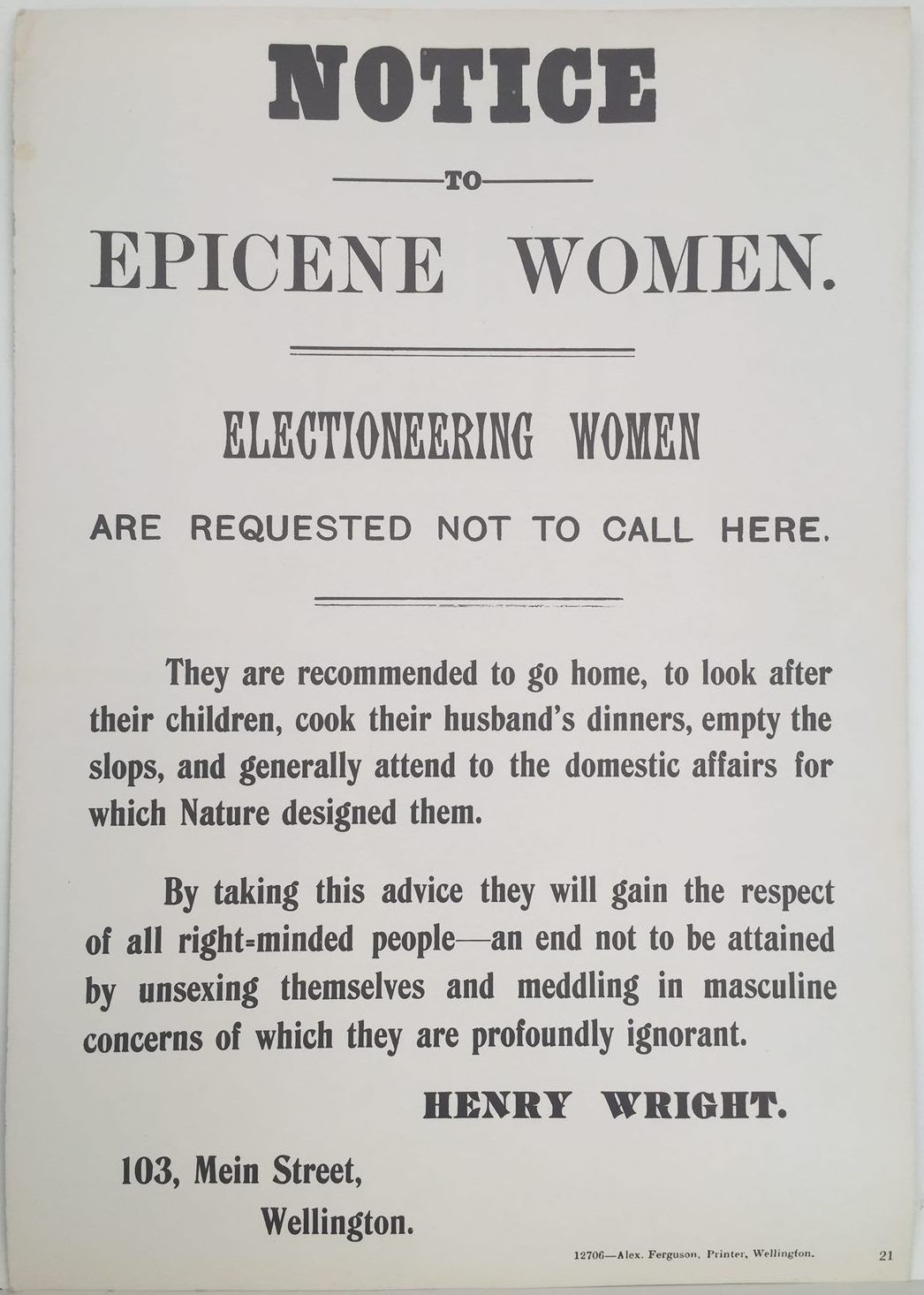 VINTAGE POSTER: Women Voting 1893
