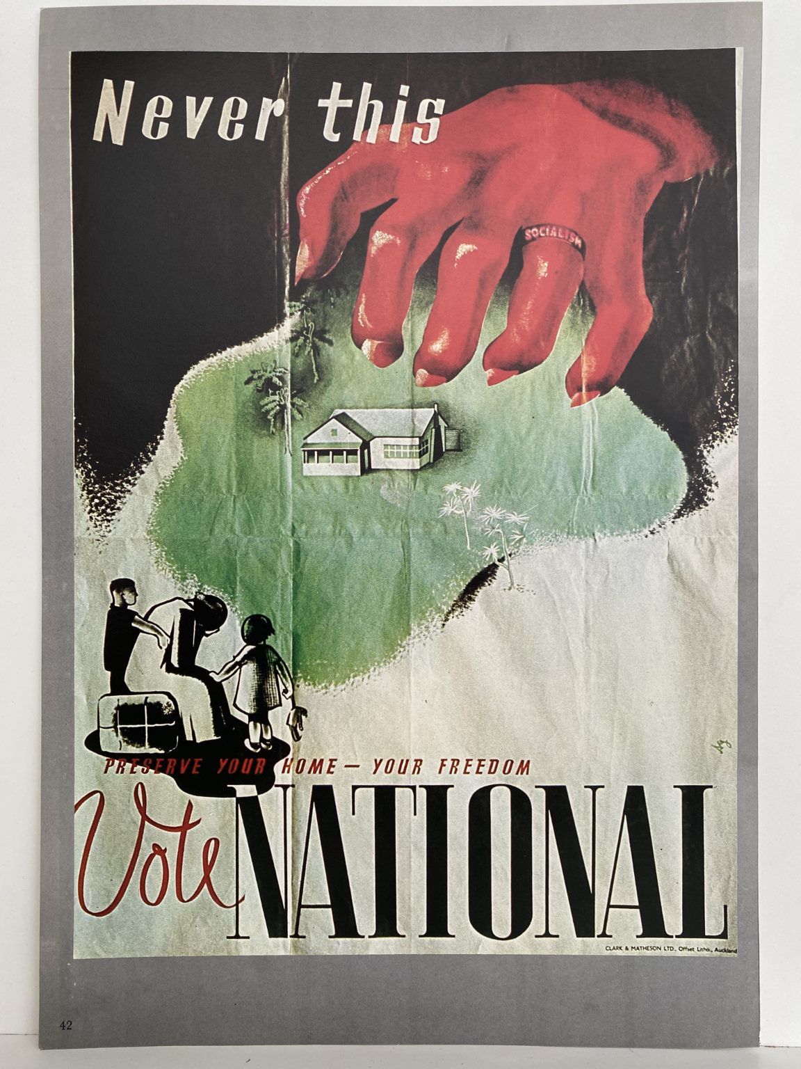VINTAGE POSTER: Vote National 1938