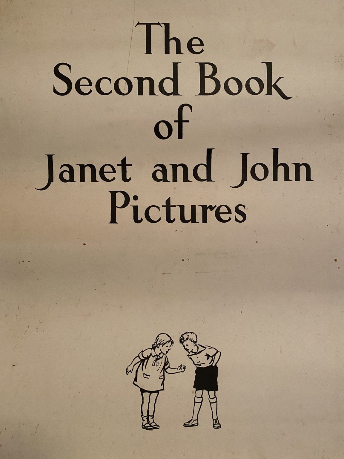VINTAGE POSTERS: The Second Book of Janet and John Pictures 1950s