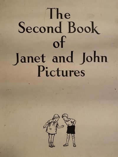 VINTAGE POSTERS: The Second Book of Janet and John Pictures 1950s 