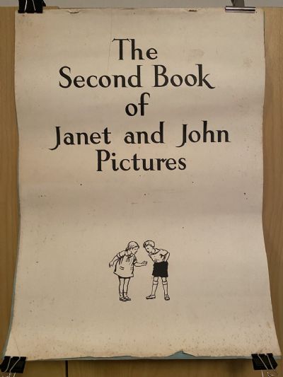 VINTAGE POSTERS: The Second Book of Janet and John Pictures 1950s