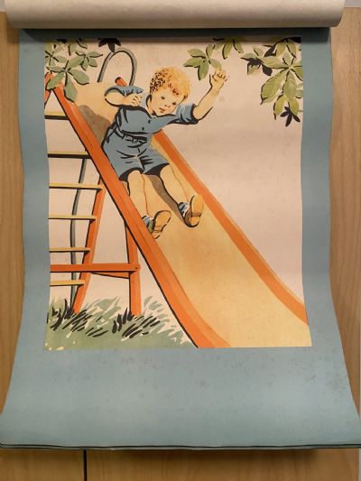 VINTAGE POSTERS: The Second Book of Janet and John Pictures 1950s