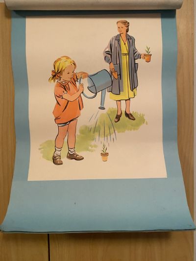VINTAGE POSTERS: The Second Book of Janet and John Pictures 1950s