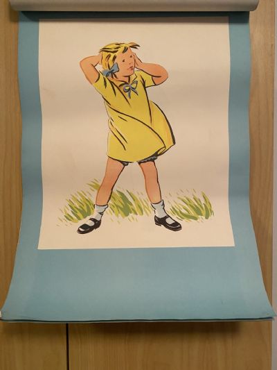 VINTAGE POSTERS: The Second Book of Janet and John Pictures 1950s