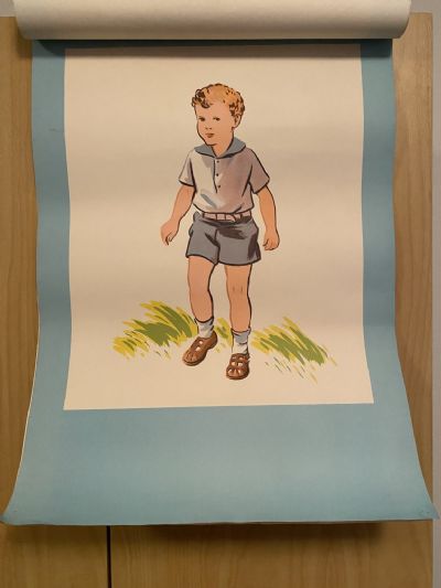VINTAGE POSTERS: The Second Book of Janet and John Pictures 1950s