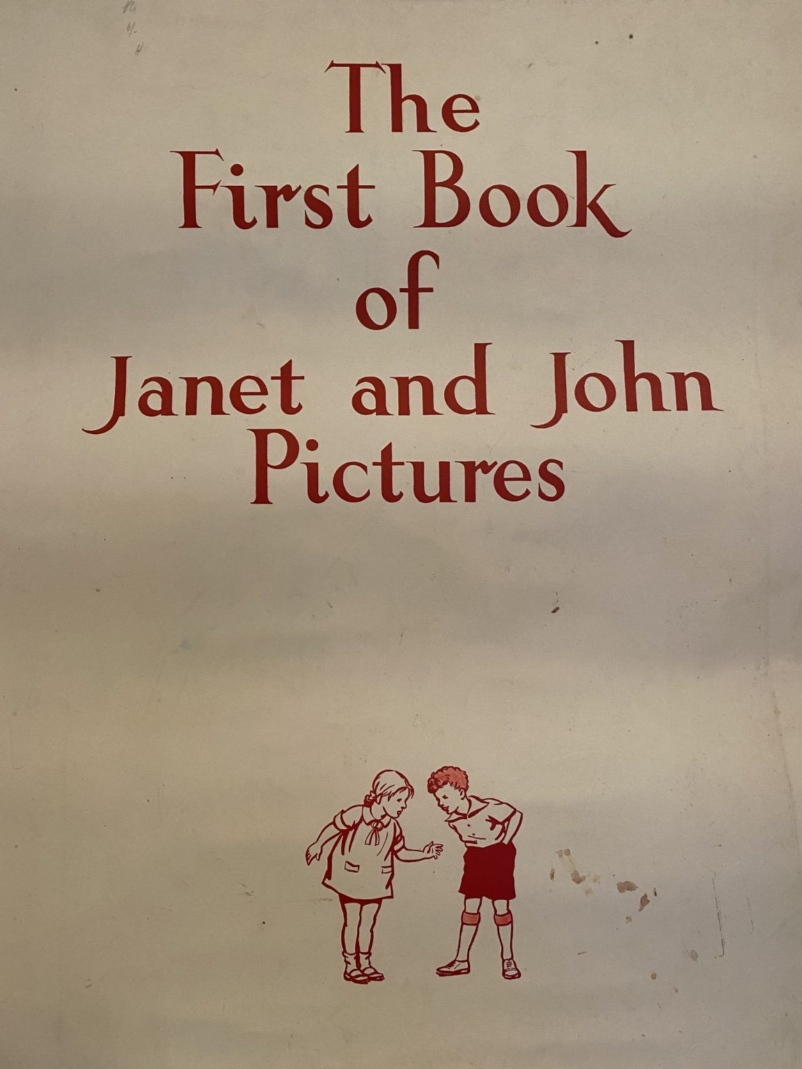 VINTAGE POSTERS: The First Book of Janet and John Pictures 1950s