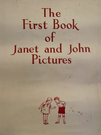 VINTAGE POSTERS: The First Book of Janet and John Pictures 1950s 
