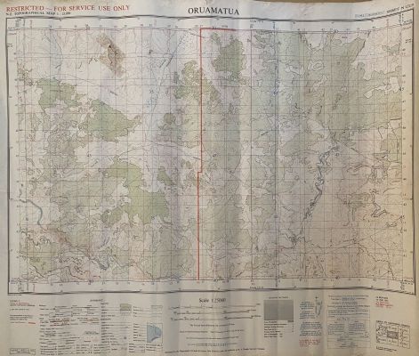VINTAGE MAP: 'ORUAMATUA' NZMS Sheet N122/9 
