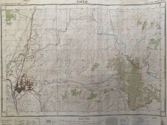 VINTAGE MAP: 'TOTEM' / Waiouru Military Camp 1965 