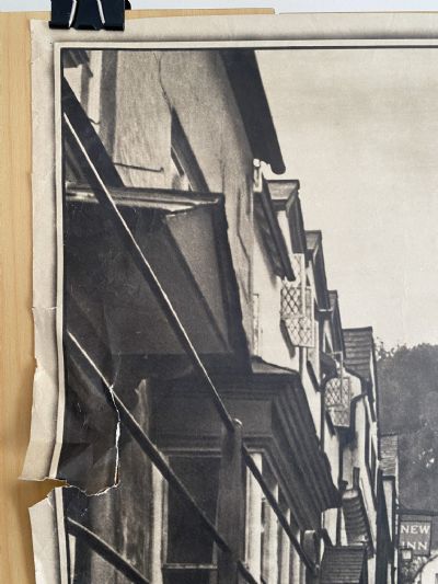 VINTAGE POSTER: BRITAIN - A Village Street, Devonshire