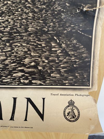 VINTAGE POSTER: BRITAIN - A Village Street, Devonshire