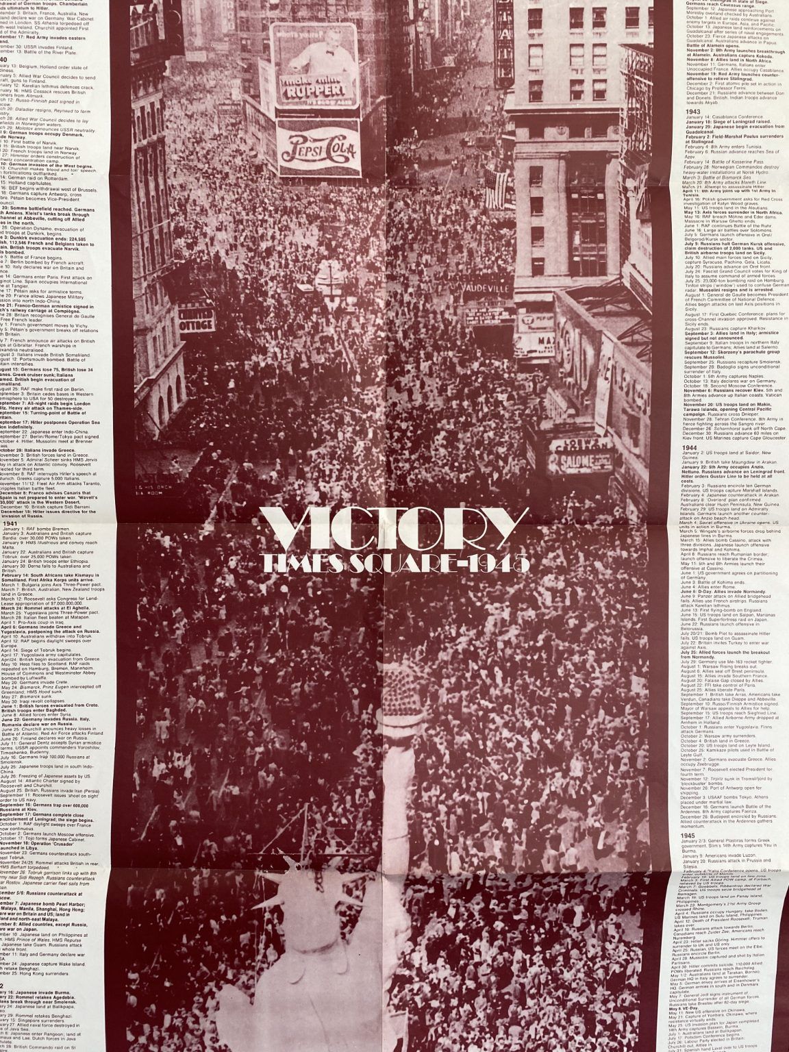 VINTAGE POSTER: VICTORY - Times Square 1945