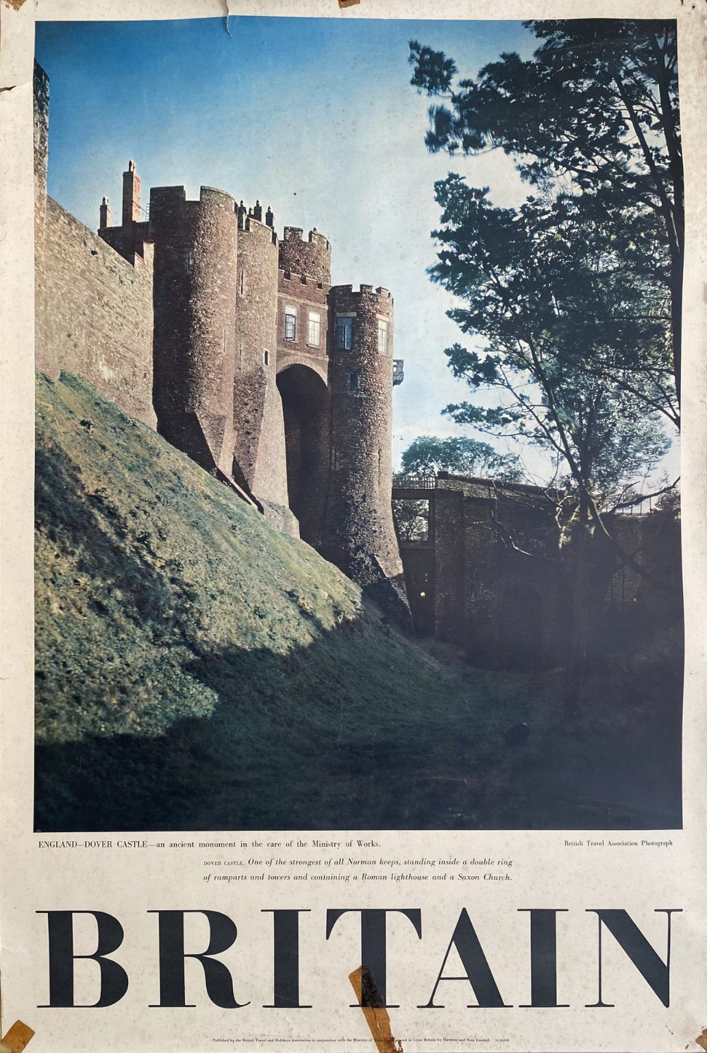 VINTAGE POSTER: BRITAIN - Dover Castle, England