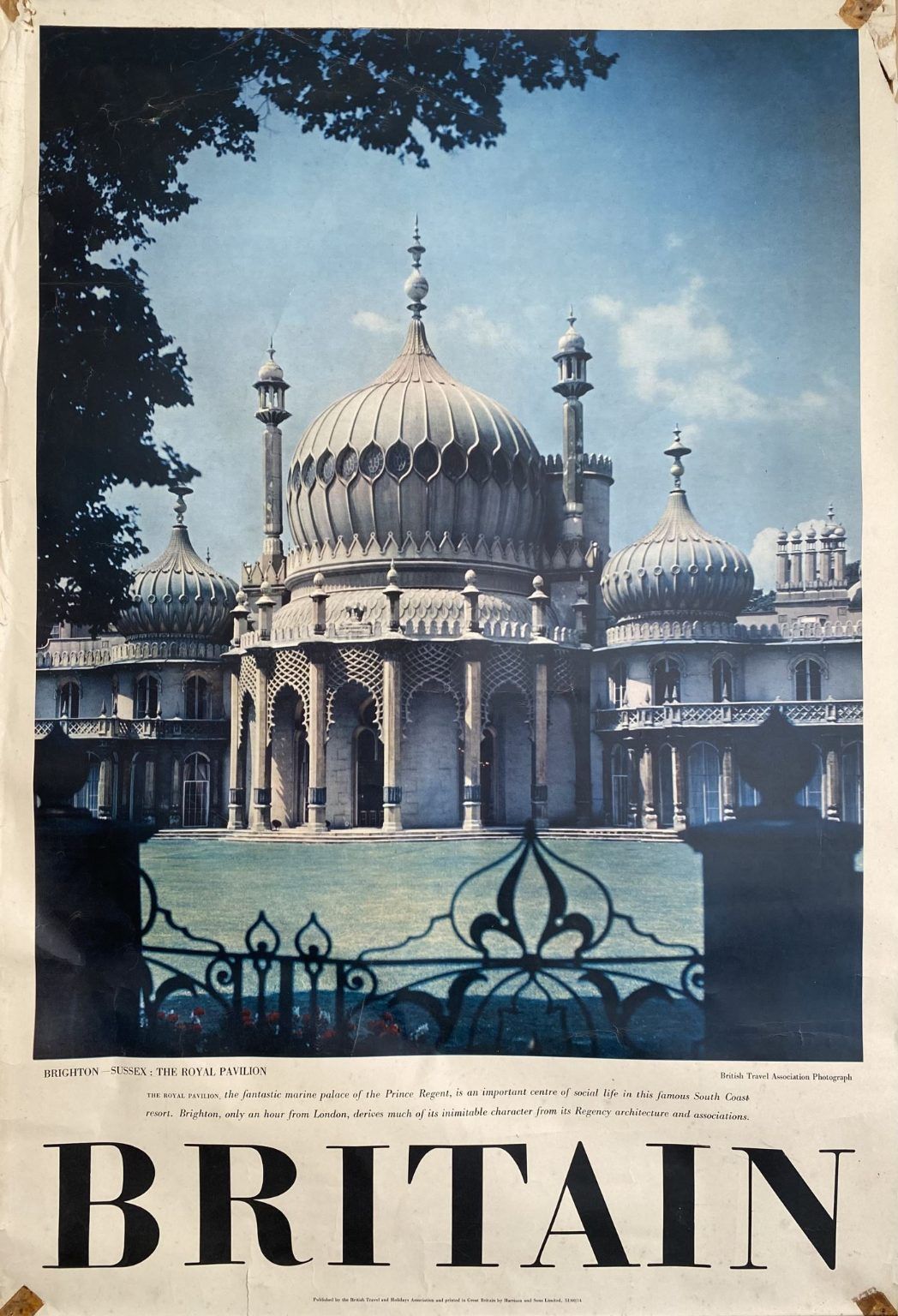VINTAGE POSTER: BRITAIN - Brighton - Sussex: The Royal Pavilion