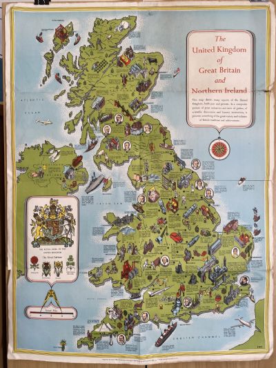VINTAGE MAP: The United Kingdom of Great Britain and Northern Ireland