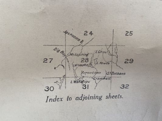 VINTAGE MAP: Point Ram Hill - Grid Square S34 - 2414