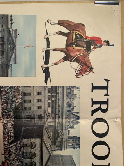 VINTAGE POSTER: Trooping The Colour - Queen Elizabeth II 1950s