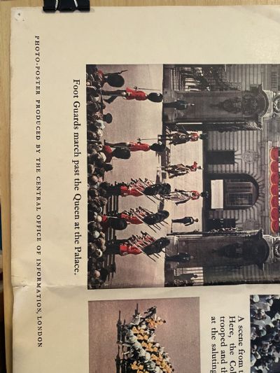 VINTAGE POSTER: Trooping The Colour - Queen Elizabeth II 1950s