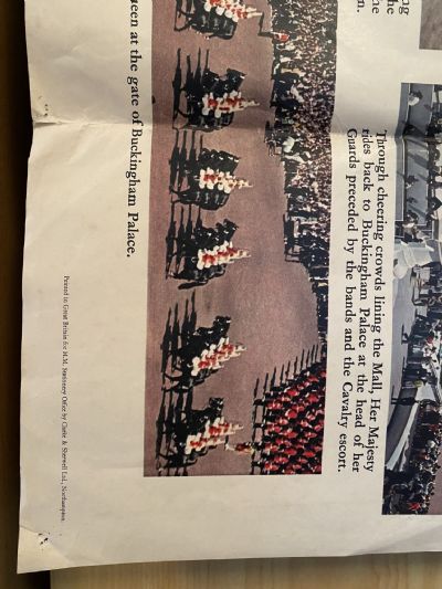 VINTAGE POSTER: Trooping The Colour - Queen Elizabeth II 1950s