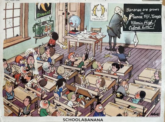 VINTAGE POSTER: Schoolabanana 