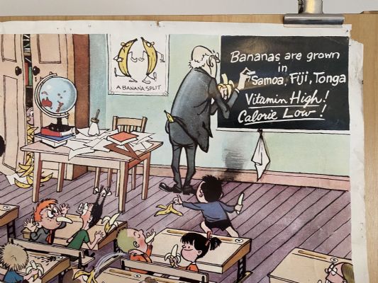 VINTAGE POSTER: Schoolabanana