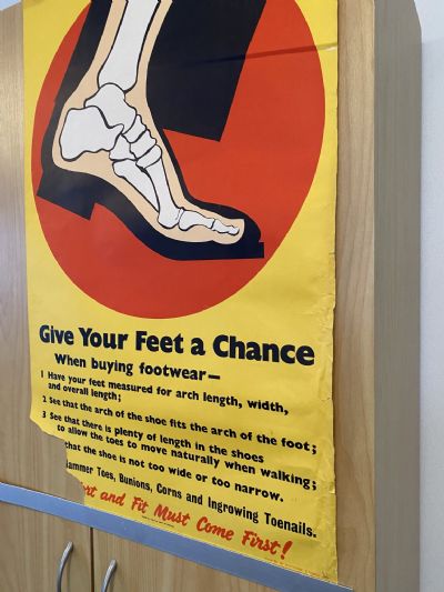 VINTAGE POSTER: Give Your Feet a Chance - When buying footwear