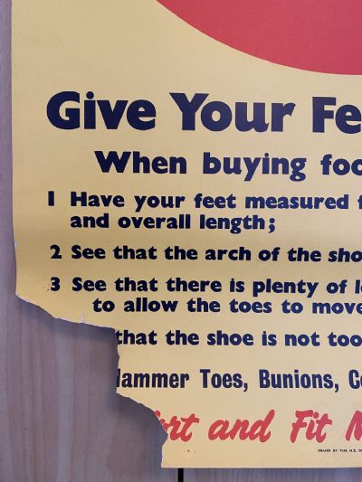 VINTAGE POSTER: Give Your Feet a Chance - When buying footwear