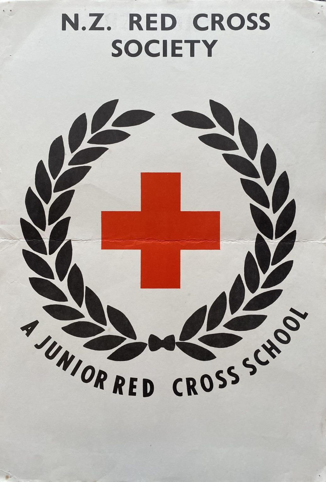 VINTAGE POSTER: New Zealand Red Cross Society / Junior Red Cross School