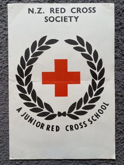 VINTAGE POSTER: New Zealand Red Cross Society / Junior Red Cross School