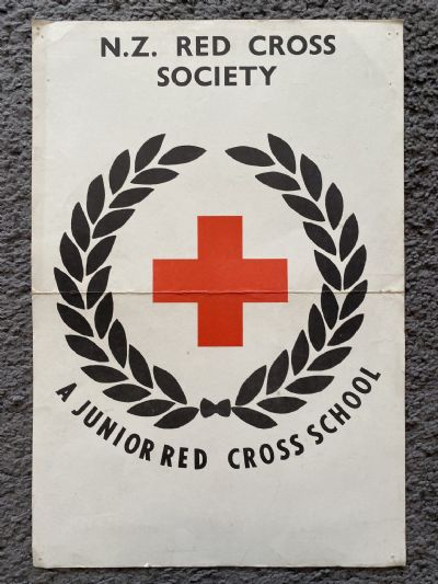 VINTAGE POSTER: New Zealand Red Cross Society / Junior Red Cross School