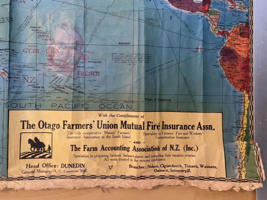 VINTAGE MAP: The Otago Farmers Union Mutual Fire Insurance Association